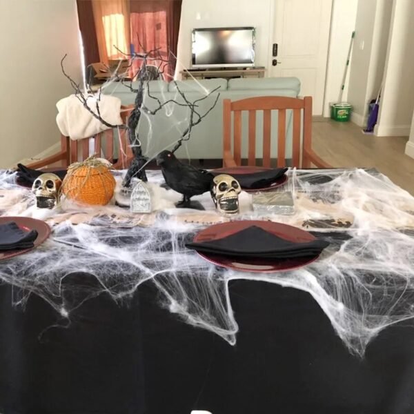 Toile d'Araignée Artificielle Extensible pour Halloween