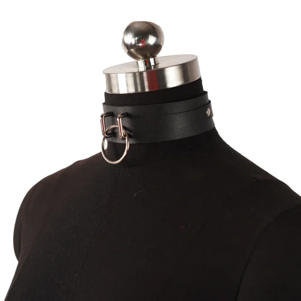 Collier en Cuir avec Anneau – Image 3