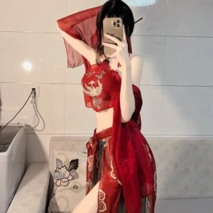 Cosplay Sexy Chinois à Fleurs